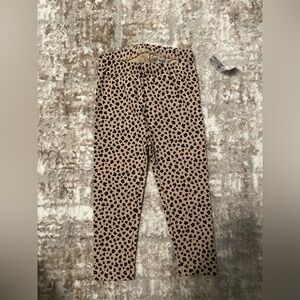 Old Navy Beige and Black Leopard Print Leggings size 18-24 months - NWT